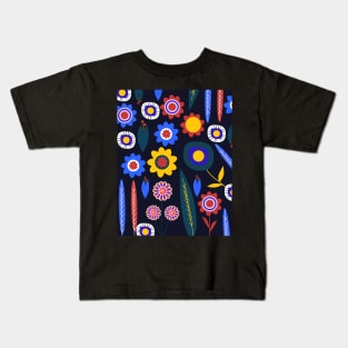 Midnight floral expo Kids T-Shirt